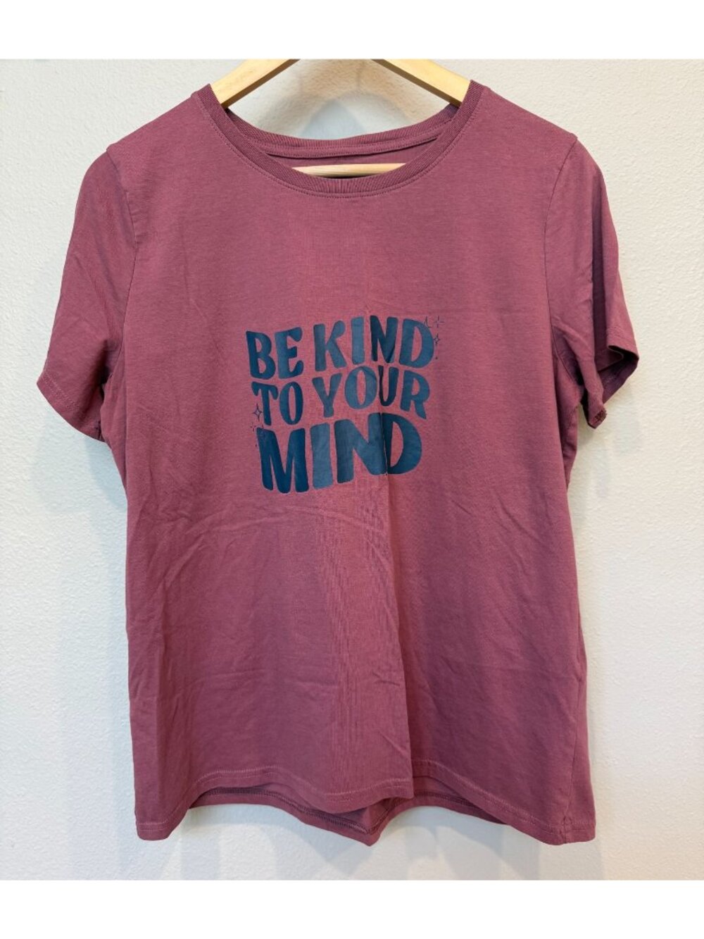 Pact Womens Organic Cotton Be Kind To Your Mind Graphic Shirt Large Short Sleeve